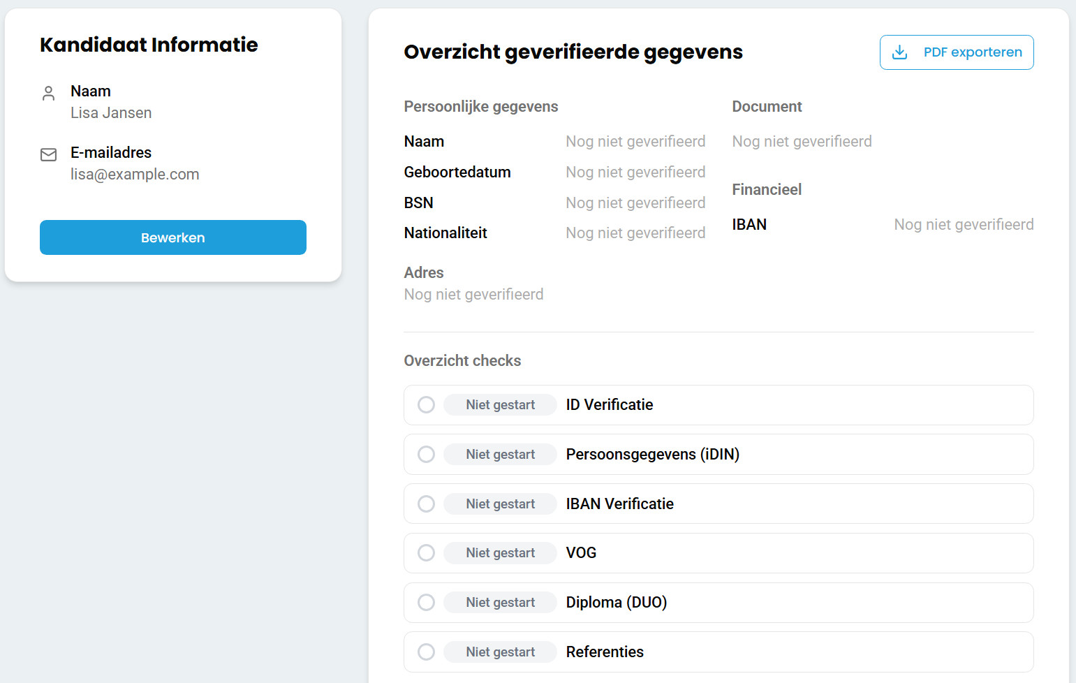 Onboardingscheck - kandidaat informatie